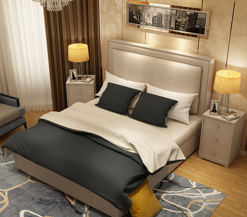 廣州某酒店布藝軟床裝修工程案例