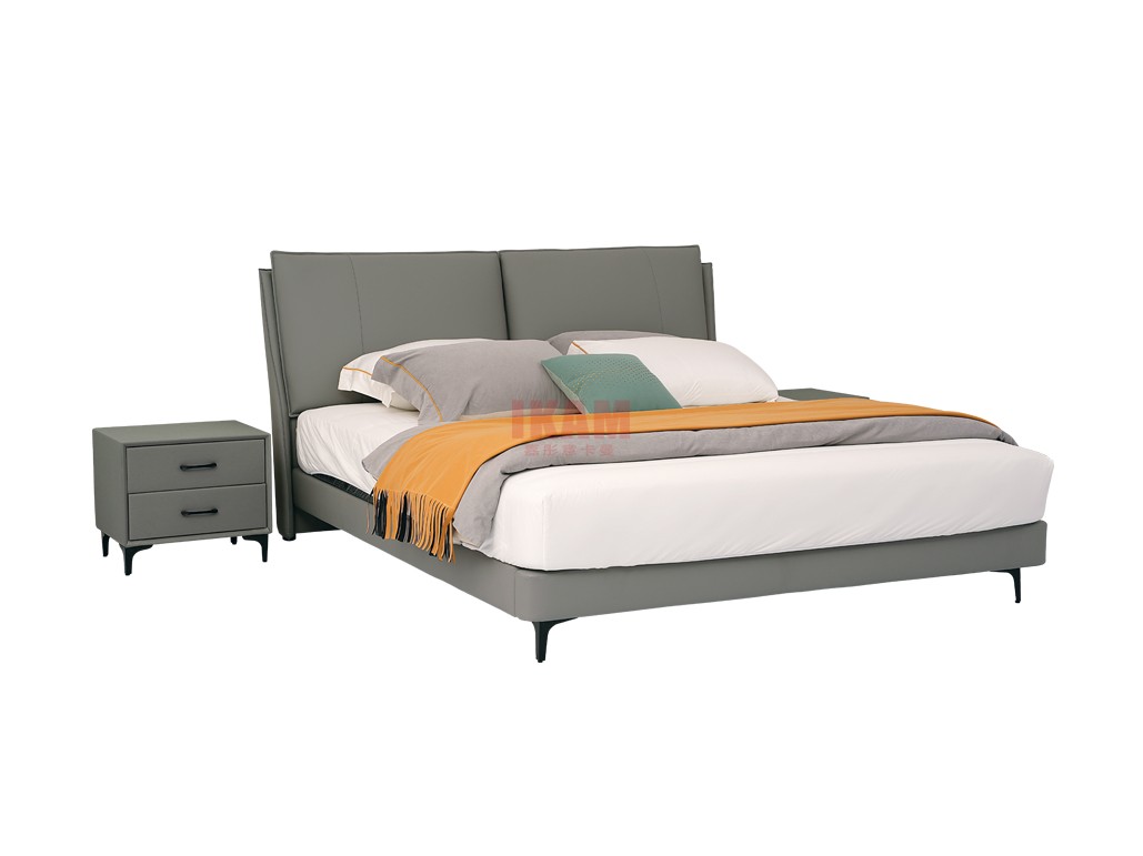 嘉彤意卡曼真皮床-K5138A