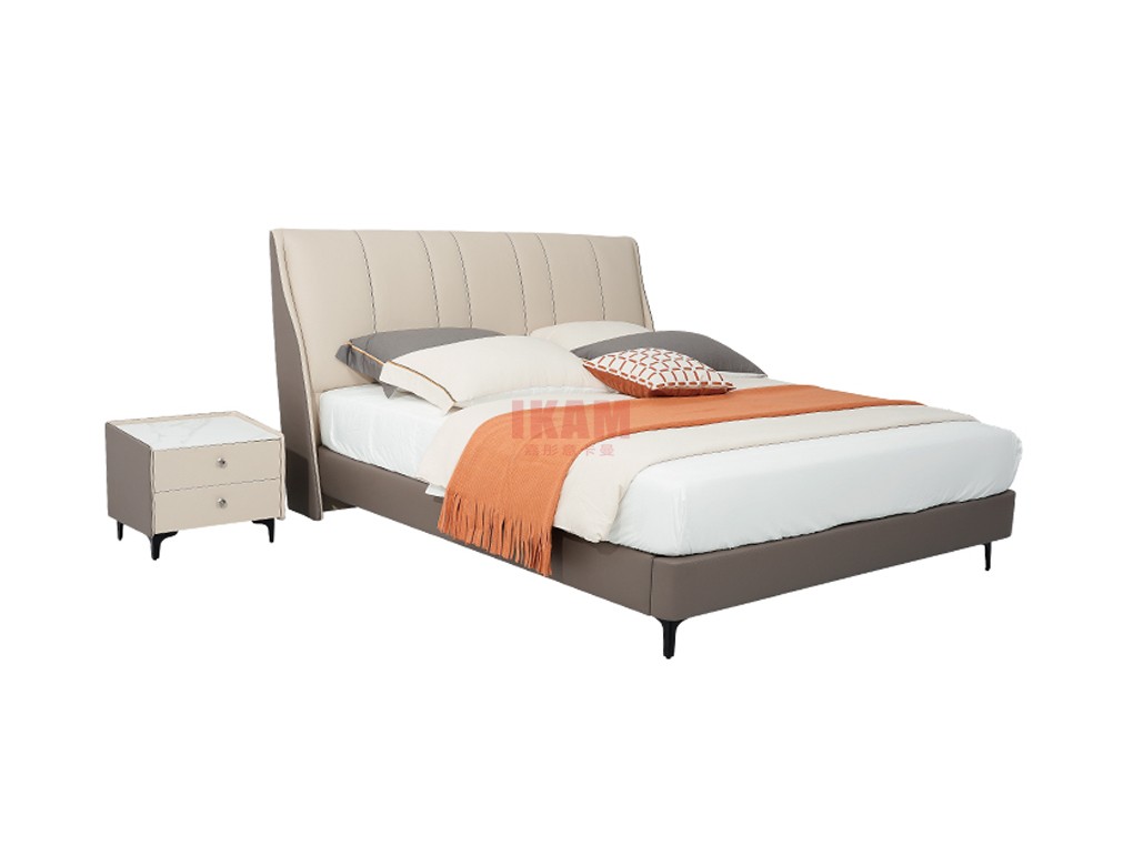 嘉彤意卡曼真皮床--K5190A