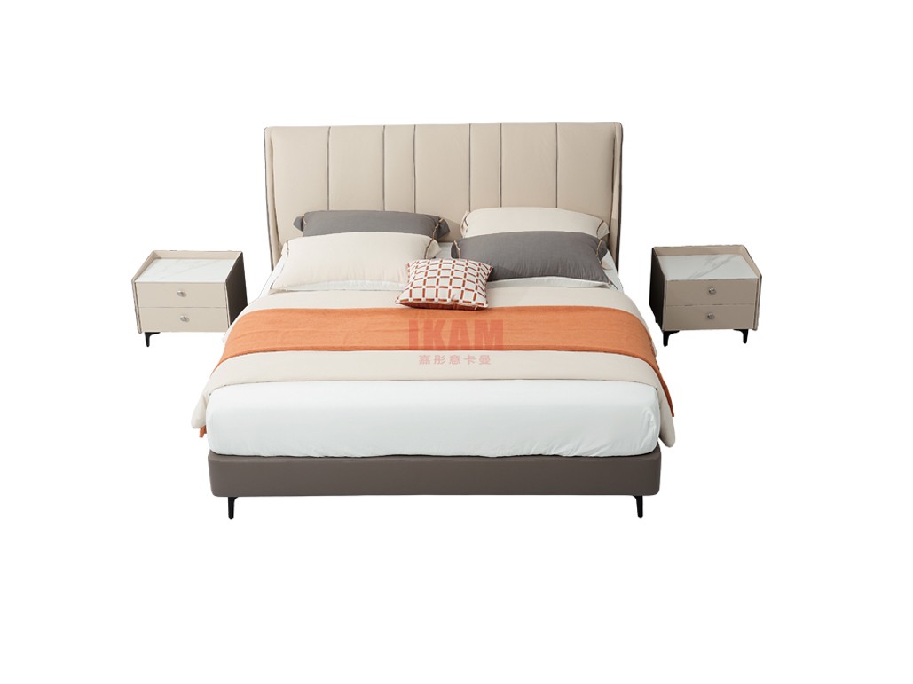 嘉彤意卡曼真皮床--K5190A