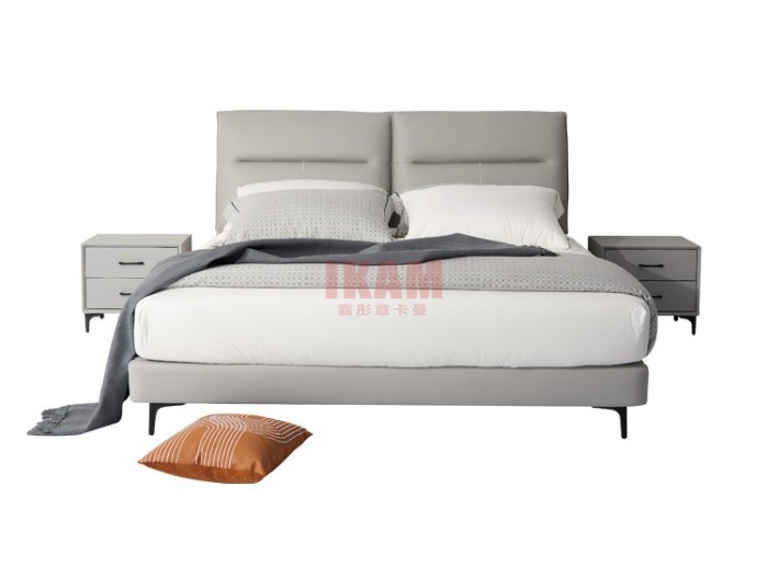 嘉彤意卡曼真皮床--K5091A